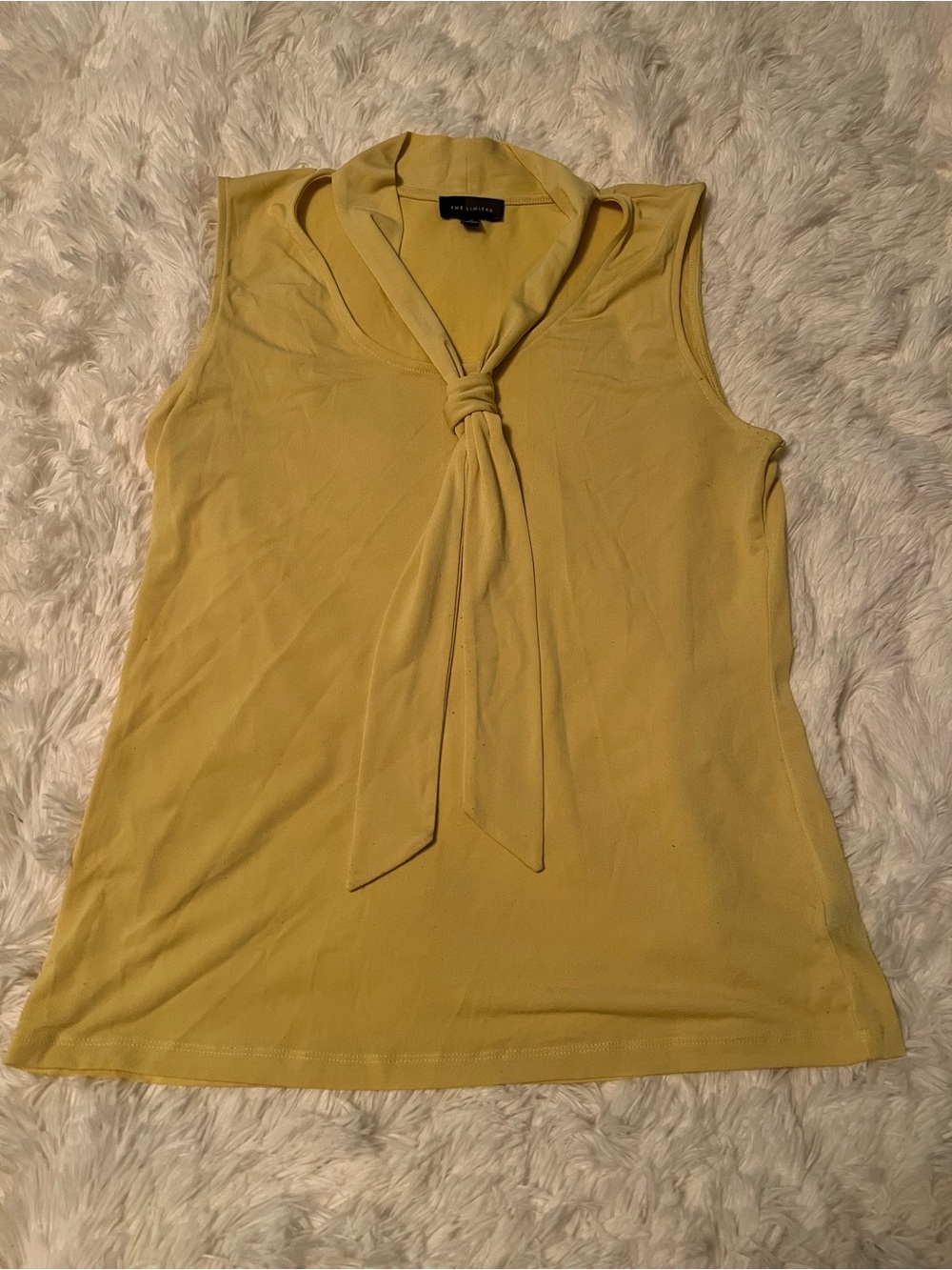 The Limited Sleeveless Tie-Neck Camisole in Mustard